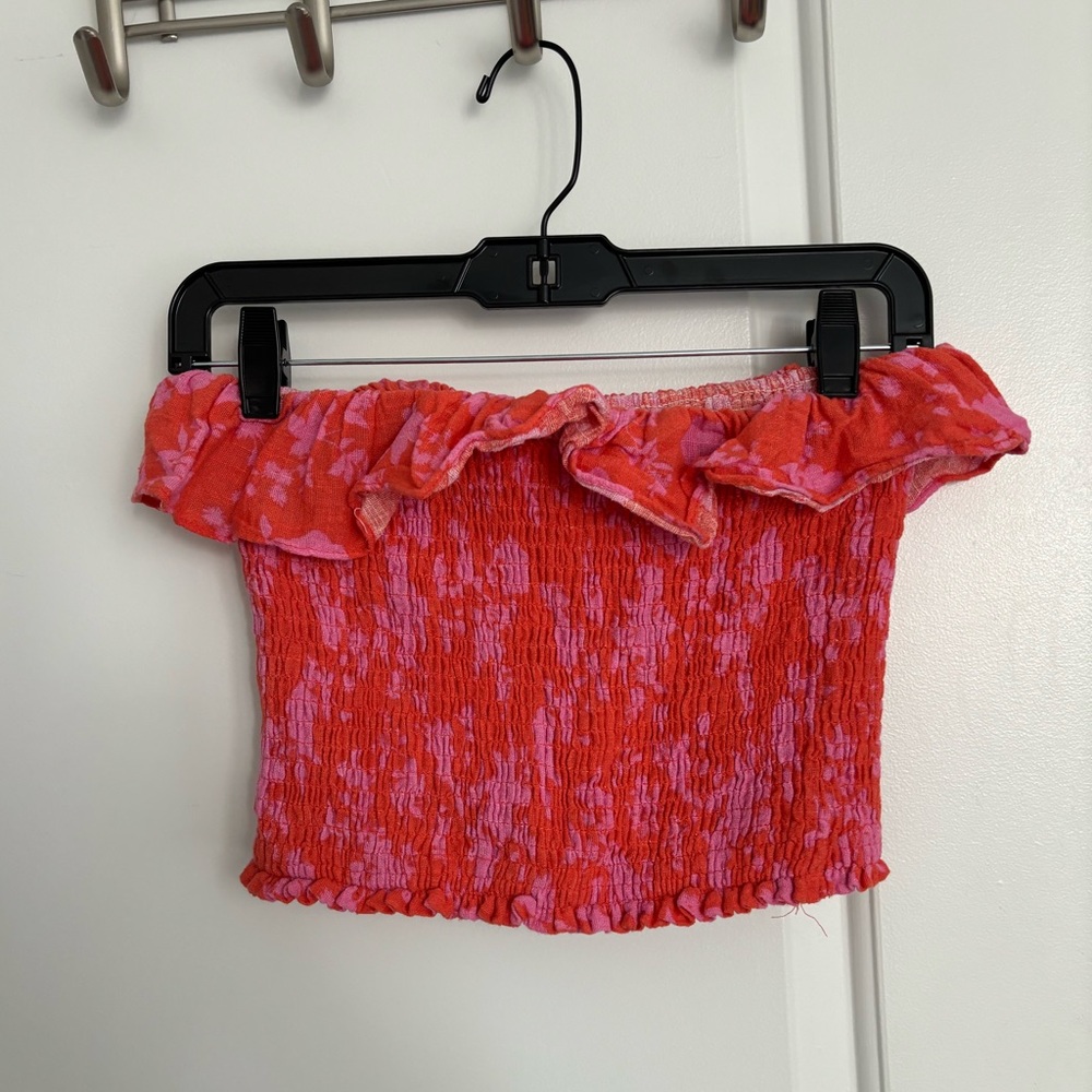 Size Medium Impeccable Pig Summer Tube Top (Pink / Orange)